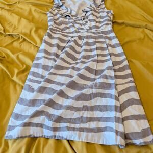 Jcrew grey and white striped